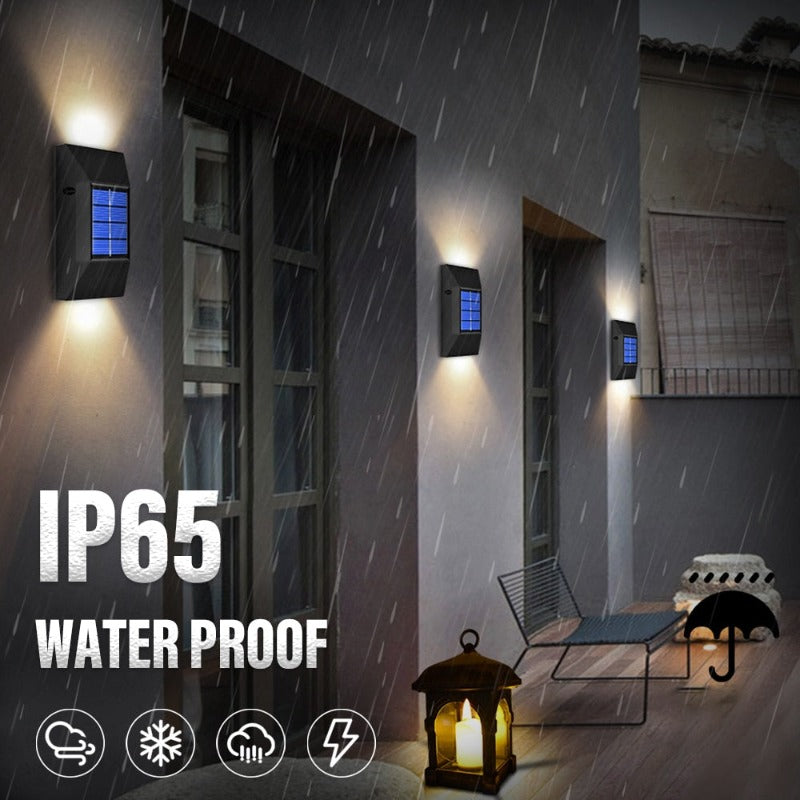 Solar LED Light Outdoor Waterproof Garden Light Solar Powered Wall Lamps Sconces Fence LED Garden Outdoor Solar Lamp Xmas Decor