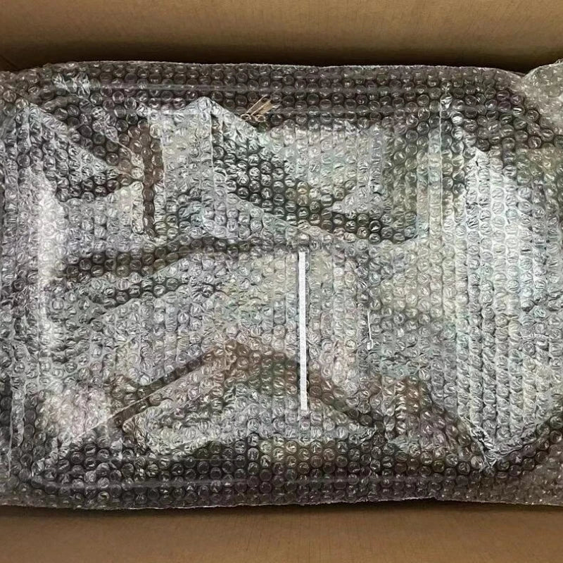 Product wrapped in bubble wrap inside a cardboard box