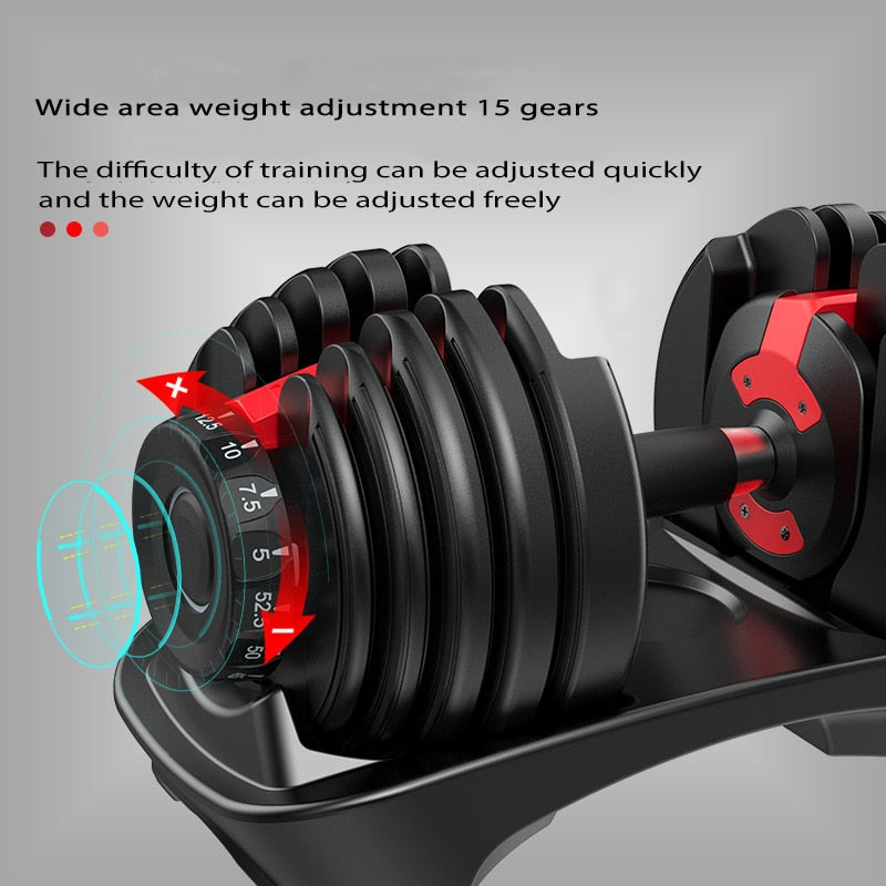 Adjustable Dumbbell Set Fast Automatic Intelligent Dumbbell Household Fitness Equipment Set