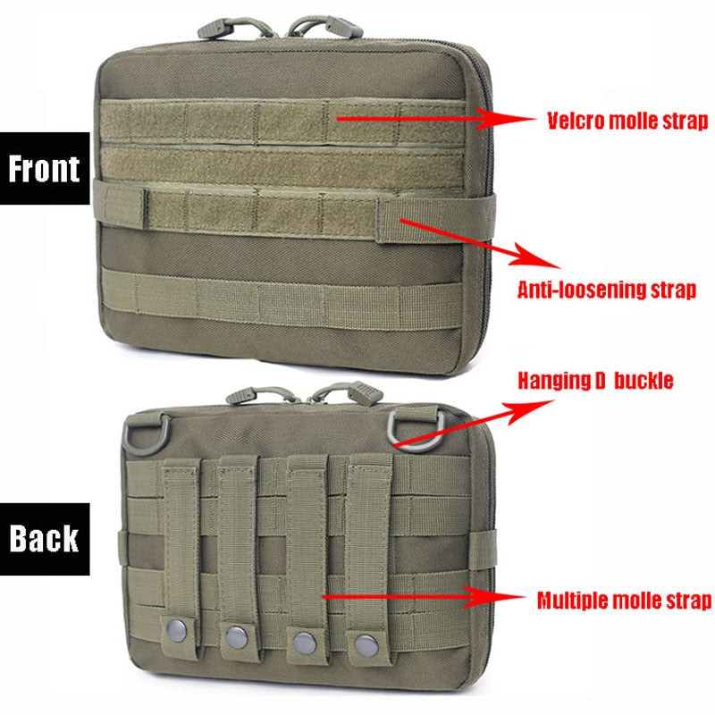 Molle Tactical Military Pouch Bag Outdoor Medical EMT Emergency Pack Hiking Camping Hunting Accessories Tools Kit EDC Bag Pouch