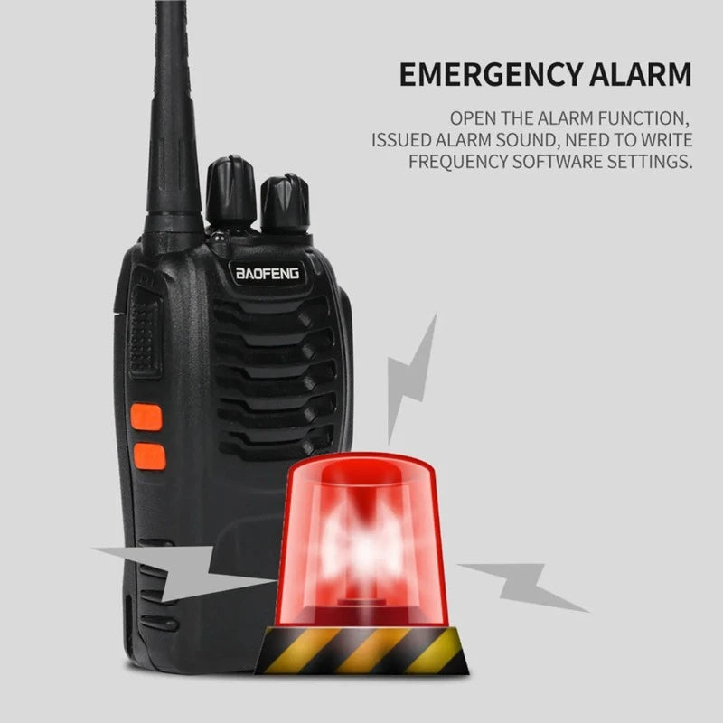 Baofeng BF-888S UHF Walkie Talkie Long Range VOX Two Way Radio Earpiece Emergency Rescue Communications