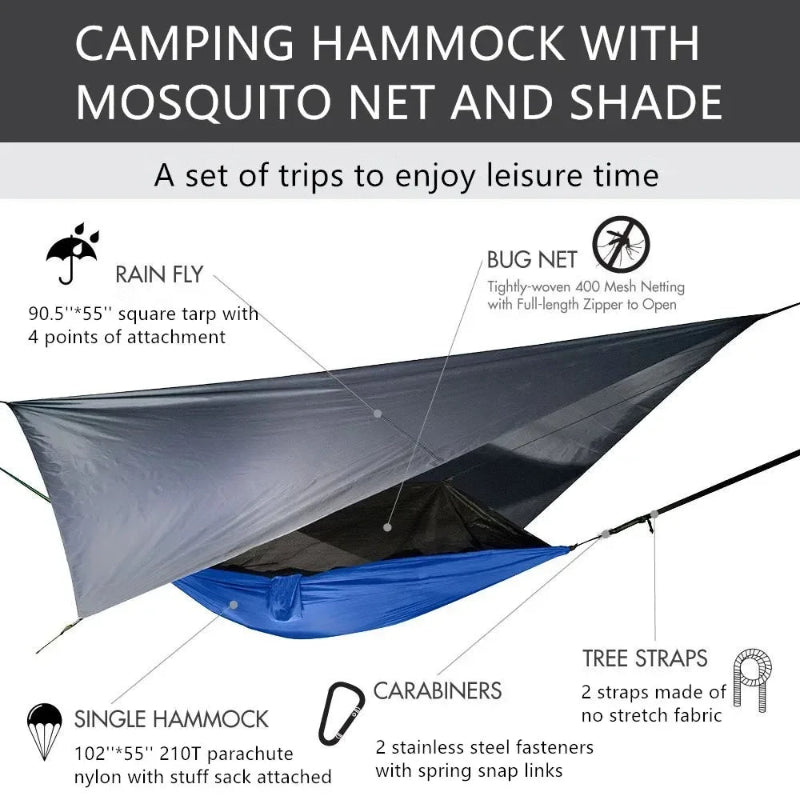 #lightweighthammock #portablecampinggear #rainflytarp #waterproofhammock #mosquitonetprotection #210tnylonhammock #campingessentials #hammockcanopy #outdooradventuregear