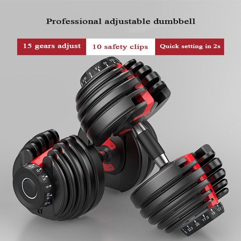 Adjustable Dumbbell Set Fast Automatic Intelligent Dumbbell Household Fitness Equipment Set
