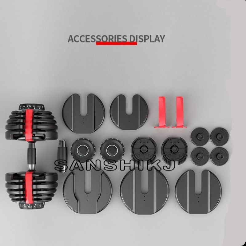 Adjustable Dumbbell Set Fast Automatic Intelligent Dumbbell Household Fitness Equipment Set
