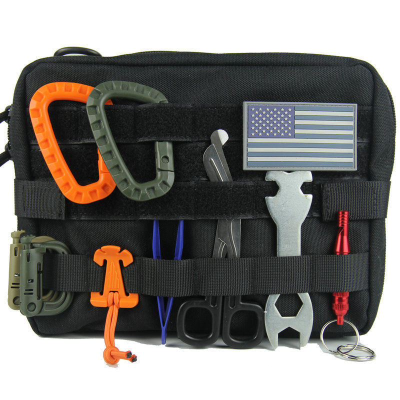Molle Tactical Military Pouch Bag Outdoor Medical EMT Emergency Pack Hiking Camping Hunting Accessories Tools Kit EDC Bag Pouch