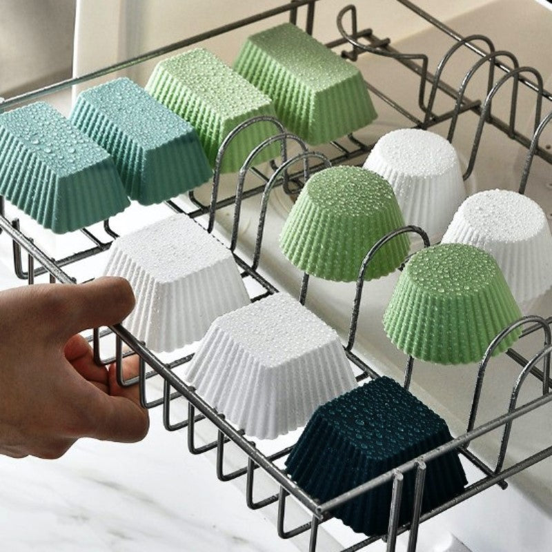 Silicone Muffin Cup Baking Square Round Square Thick Cake Mold Set