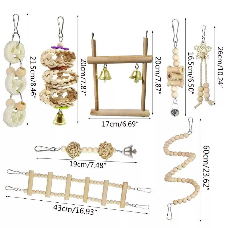 #birdparrottoys, #naturalwood, #chewingswingtoys, #hammock, #climbingladder, #birdcagetoys, #budgerigar, #lovebirds, #mynah, #parakeet, #conure, #cockatiel, #finches, #smallbirds, #mediumbirds #birdtoys #chew-ingtoys #swingtoys #birdcageaccessories #interactiveplay #durablebirdproducts