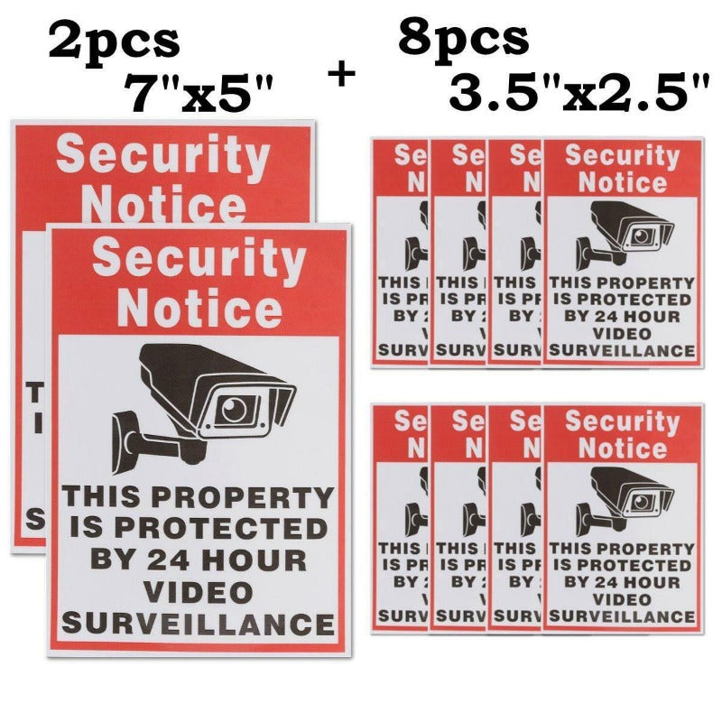 Security Notice Sticker Decal Camera Logo Great Deals Webstore
