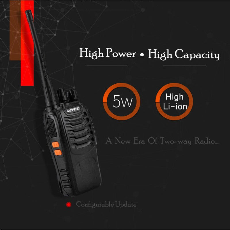 Baofeng BF-888S UHF Walkie Talkie Long Range VOX Two Way Radio Earpiece Emergency Rescue Communications  