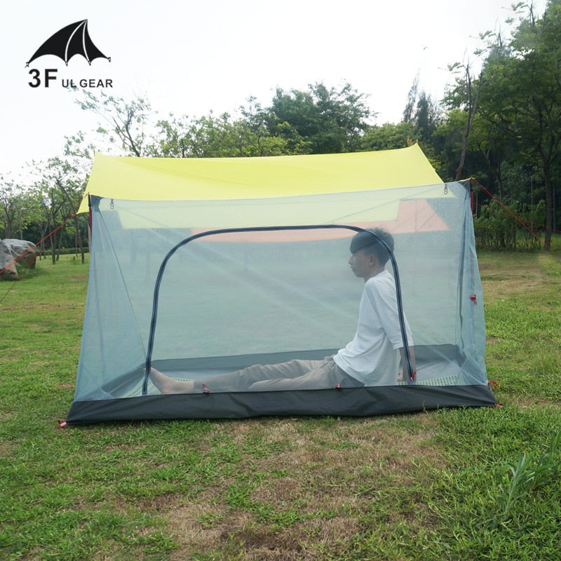 Ultralight Summer Rodless Mesh Tent Single Person Outdoor Camping Tent Portable Pyramid Beach Inside Tent for Travel Picnic