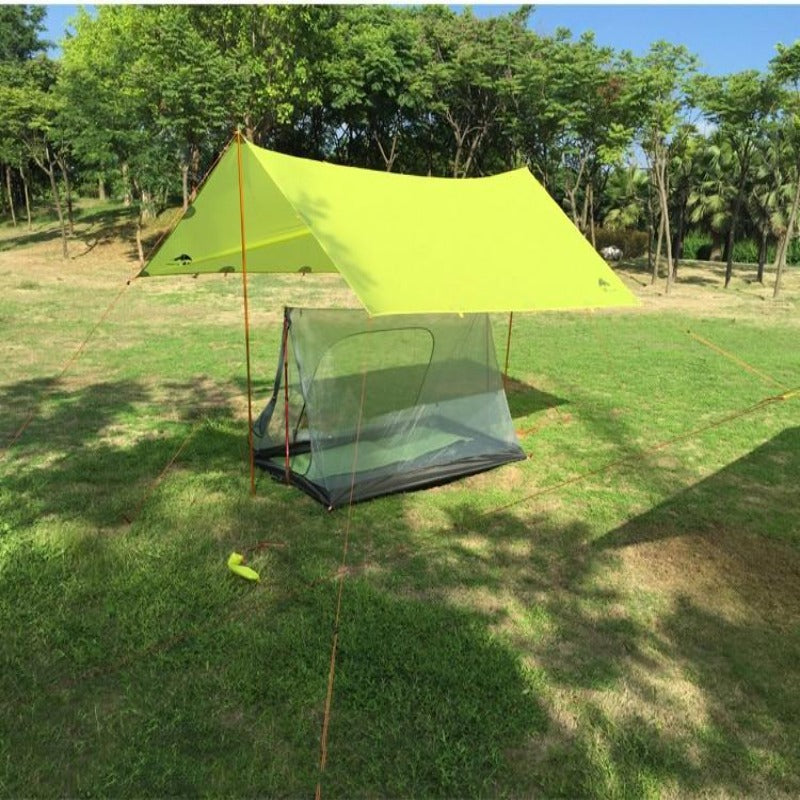 Ultralight Summer Rodless Mesh Tent Single Person Outdoor Camping Tent Portable Pyramid Beach Inside Tent for Travel Picnic
