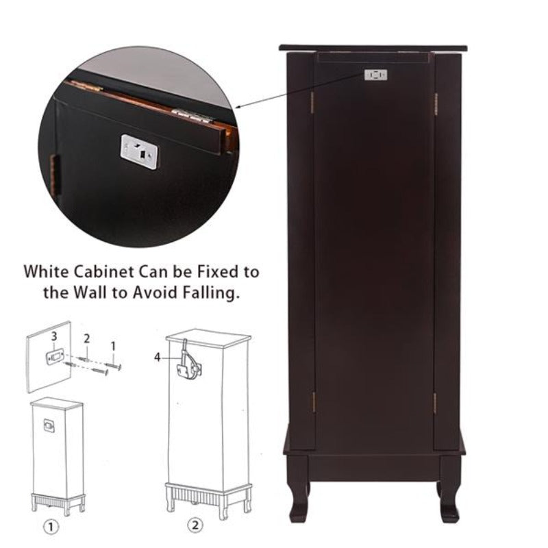 Larger Free Standing Jewelry Cabinet