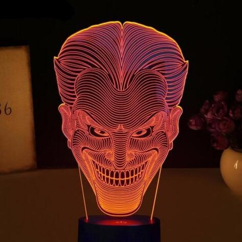 Joker Shape 3d Led Lamp
