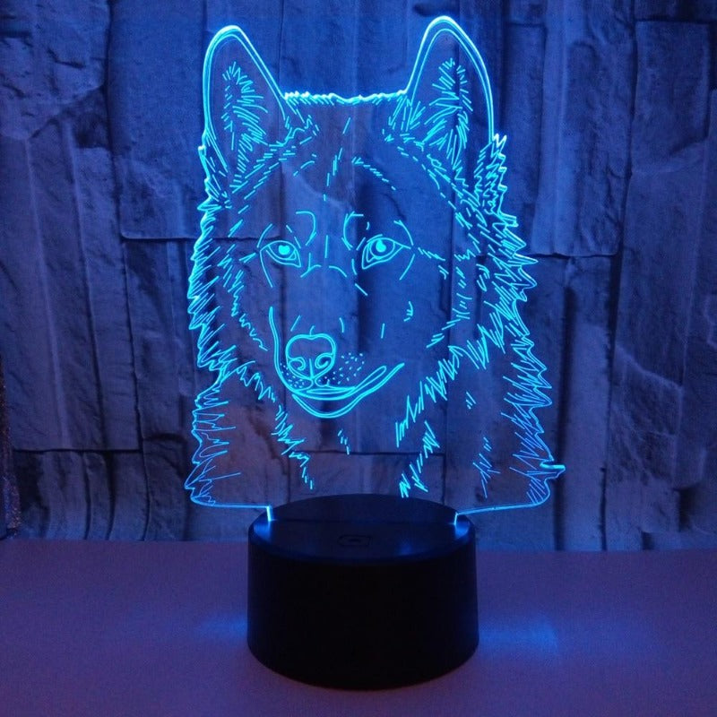 Timber Wolf Night Light with Remote Control