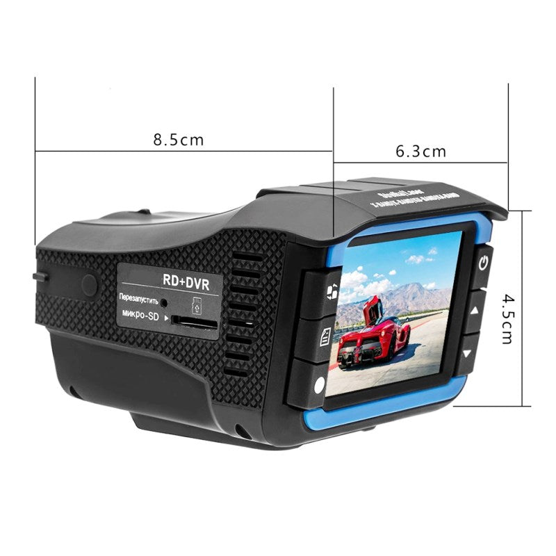 Car 2 In 1 Anti Radar Detector 1020P HD Dash Cam DVR Camera Recorder Color Screen 140 Degree Dashcam English Russian Voice