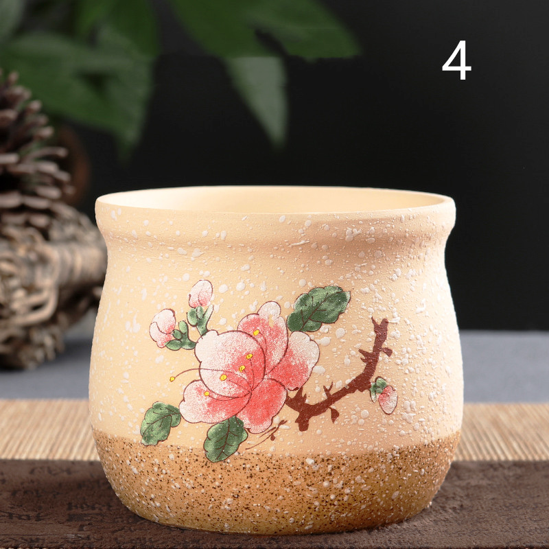 Simple Snowflake Glaze Succulent Flower Pot Creative Ceramic