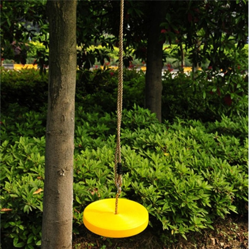 Children Round Seat Chair Swing Kids Tree Saucer Swing Flyer Rope Garden Backyard Playground Outdoor Safety Sport Funny Toy