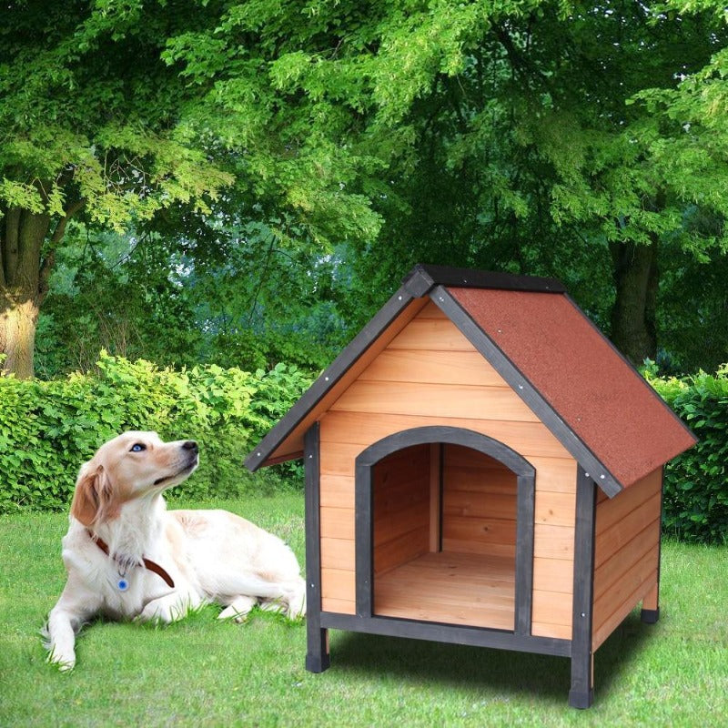 Dog House Waterproof Pet House Home Wooden Outdoor Pet Kennel Shelter Weather Resistant Dog Cat Kennel for Backyards