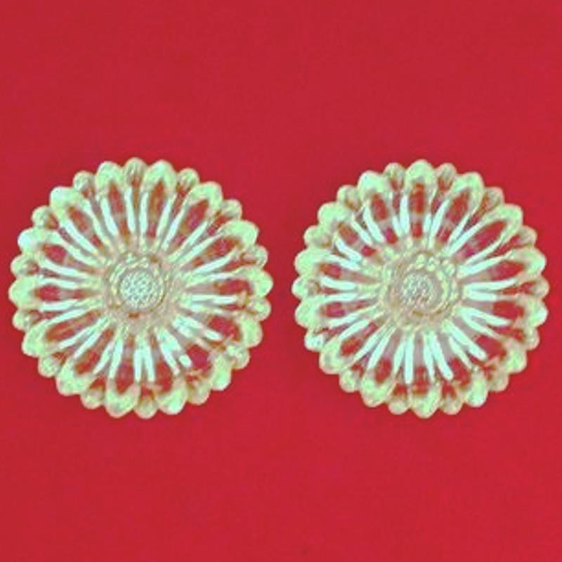 Press Glass Depression CandleholdersAntique Vintage Press Glass Depression Candleholders