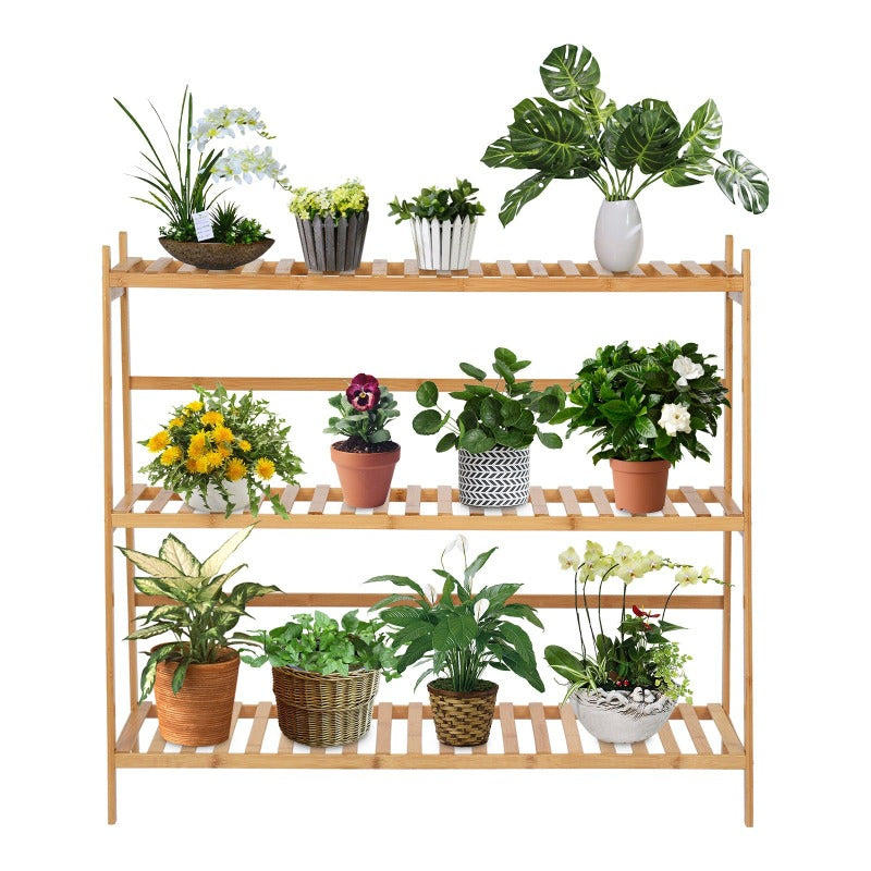 Bamboo Plant Stand Indoor&Outdoor Multiple Flower Pot Holder Shelf RacK