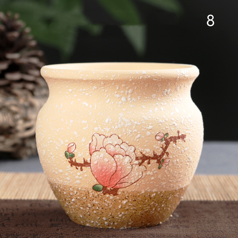 Simple Snowflake Glaze Succulent Flower Pot Creative Ceramic