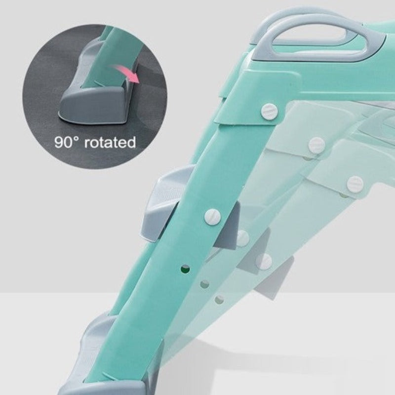 Folding Infant Potty Seat Urinal Backrest Training Chair with Step Stool Ladder for Baby Toddlers Boys Girls Safe Toilet Potties