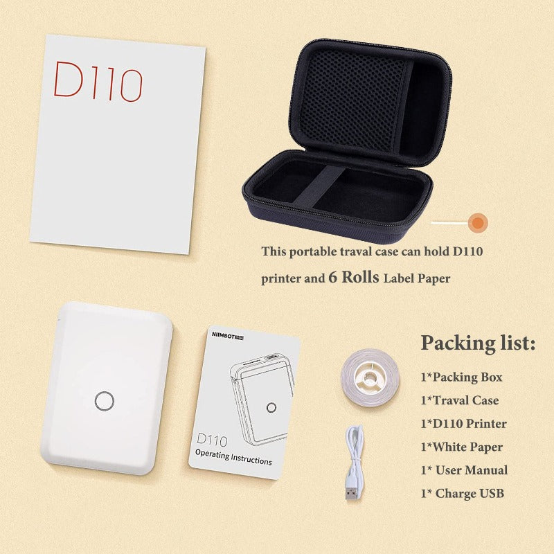 Wireless Label Printer Pocket Handheld Printer Thermal Price Label Sticker Marker Home Office