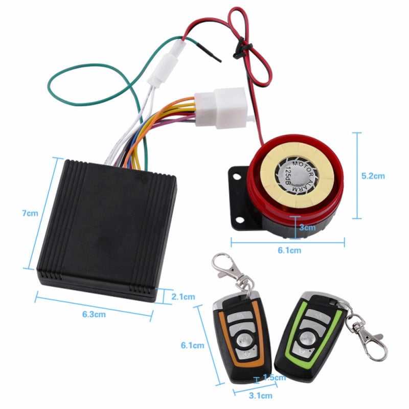 Anti-Theft Motorcycle Alarm System Remote Control
