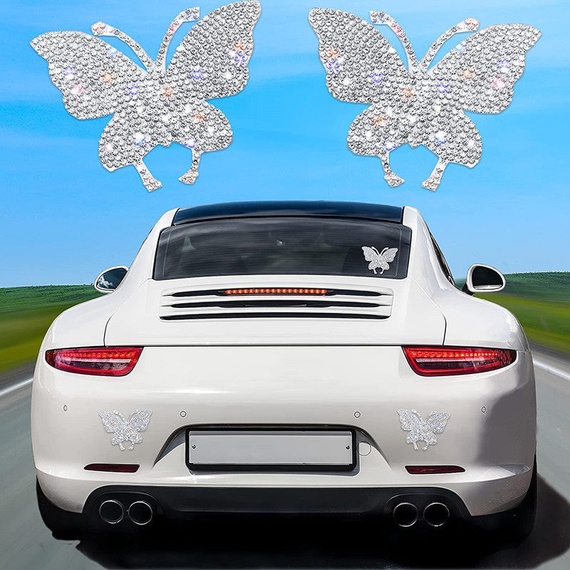 Diamond-encrusted Butterfly Car Sticker Bear Claw Body Sticker DIY Patch Patch