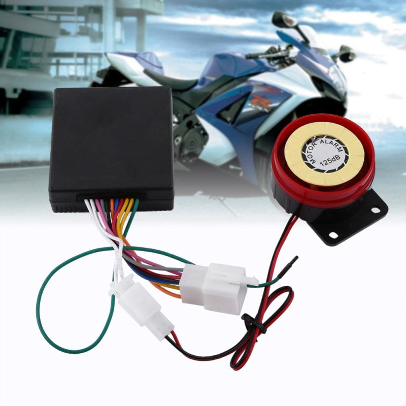 Motorcycle Anti-theft 125dB Universal Motorcycle Scooter Security Alarm System Engine Start Remote Control Key