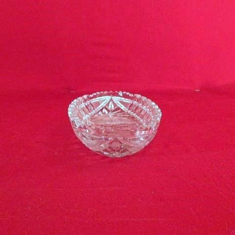 Antique Oblong Lead Cut Crystal Celery/Relish Dish