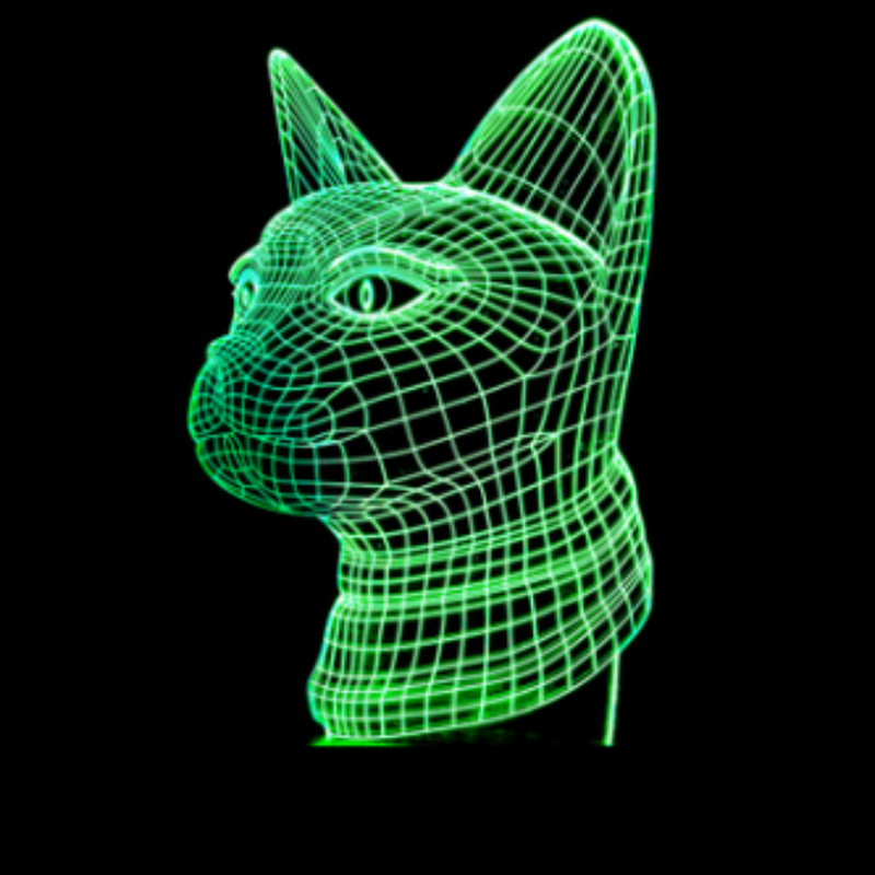 3D Touch Cat LED Light Table Lamp