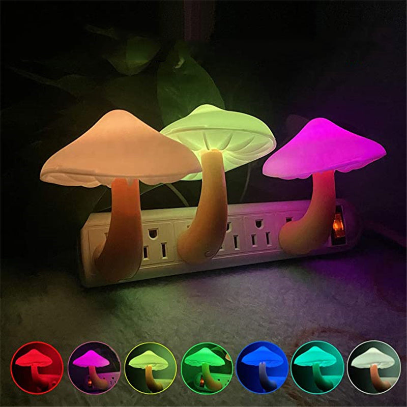 NightLight,  WallSocketLamp,  NighttimeIllumination, LowEnergy, Light-controlSensor, Mushroom, WallSocket,  BedroomLight, Lamp,