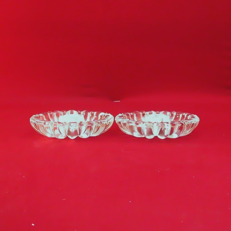 Press Glass Depression CandleholdersAntique Vintage Press Glass Depression Candleholders