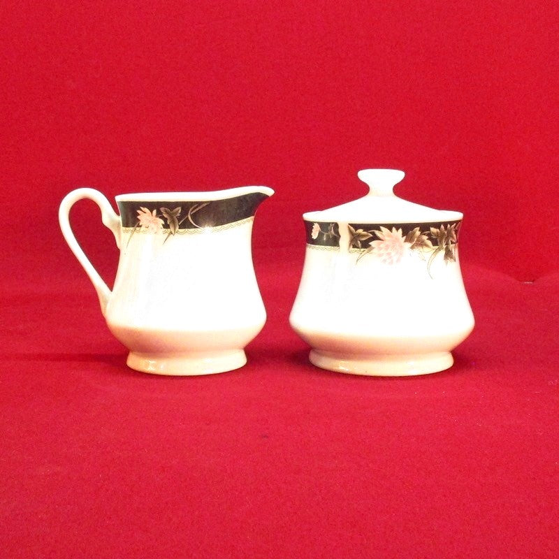 Collectible Fine China Sugar Bowl and Creamer Set