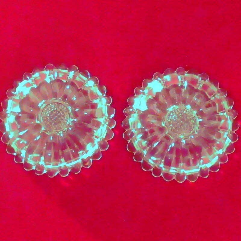 Press Glass Depression CandleholdersAntique Vintage Press Glass Depression Candleholders