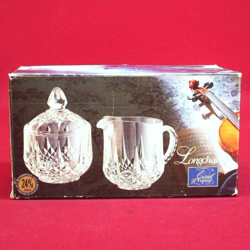 Collectable Crystal Sugar Bowl w/Lid and Creamer