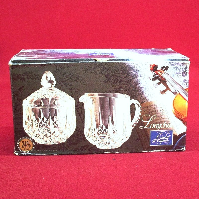 Collectable Crystal Sugar Bowl w/Lid and Creamer
