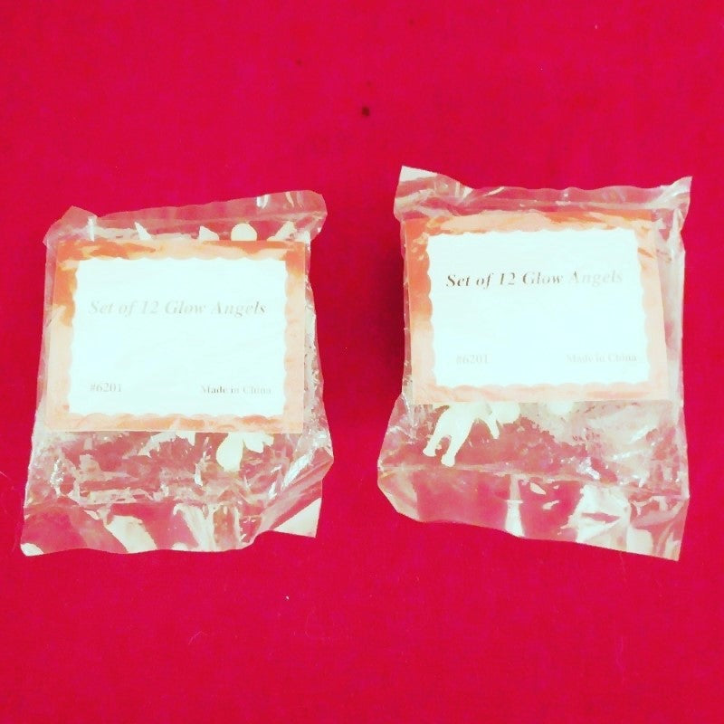 Antique Vintage Two Packs of Twelve Glowing Angels