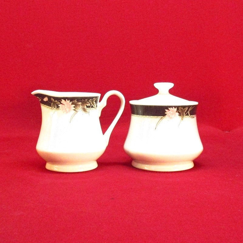 Collectible Fine China Sugar Bowl and Creamer Set