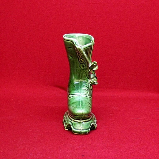 Old Victorian High Top Boot Vase