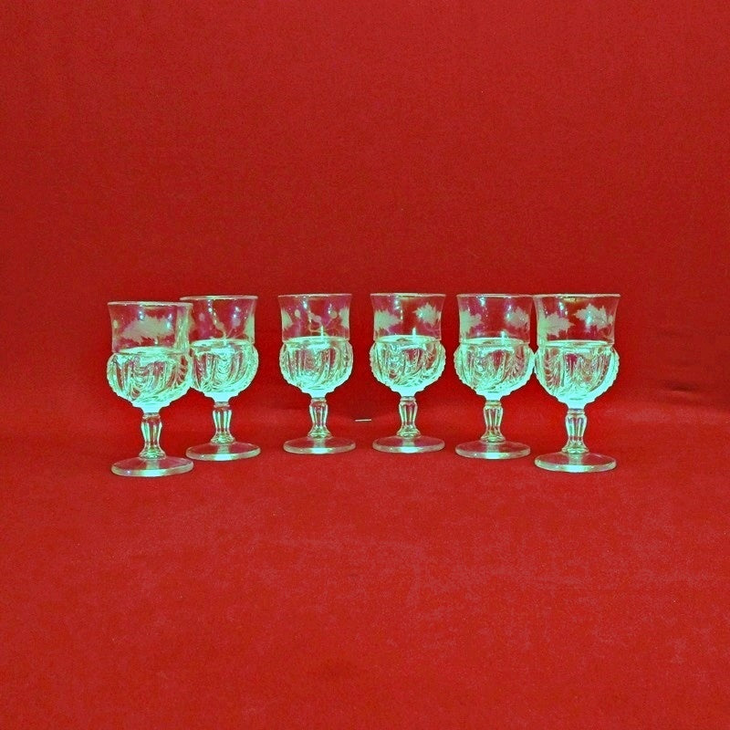 Six-Crystal Thistle Stemware Glasses