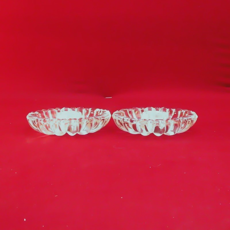 Press Glass Depression CandleholdersAntique Vintage Press Glass Depression Candleholders