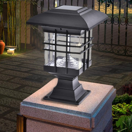Solar Post Column Lamp Waterproof Landscape Garden Solar Light LED Outdoor Post Deck Cap Column Fence Lamp