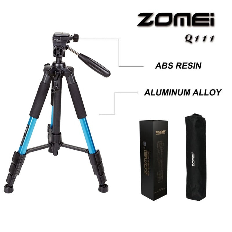 Professional Portable Travel Aluminum Alloy Camera Tripod Pan Head for Canon Nikon SLR Gift Phone Holder