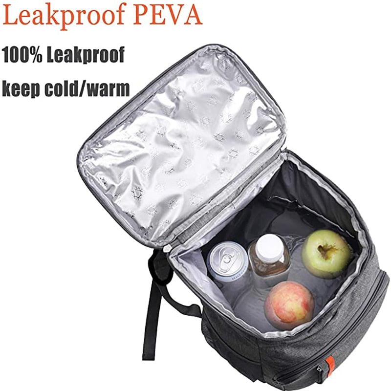 Insulating thermal backpack for men and women, large capacity thermal bag, leak-proof, beverage storage, 18L