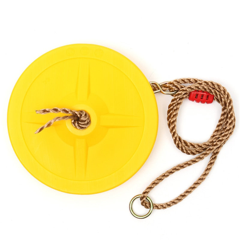 Children Round Seat Chair Swing Kids Tree Saucer Swing Flyer Rope Garden Backyard Playground Outdoor Safety Sport Funny Toy