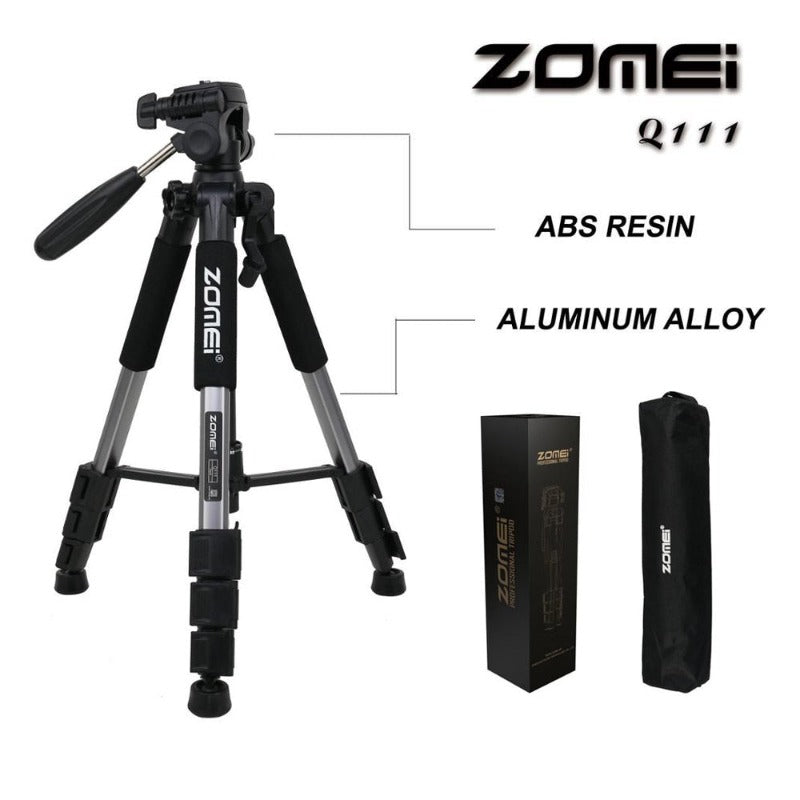 Professional Portable Travel Aluminum Alloy Camera Tripod Pan Head for Canon Nikon SLR Gift Phone Holder