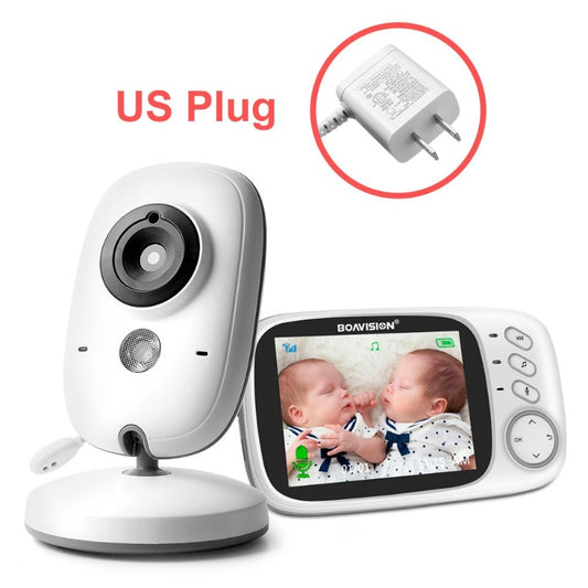 Video Baby Monitor 2.4G Wireless With 3.2 Inches LCD 2 Way Audio Talk Night Vision Surveillance Security Camera Babysitter