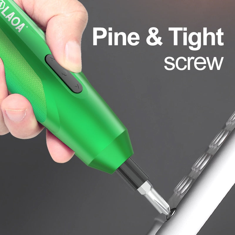 Mini Electrical Screwdriver Set 3.7V Lithium-ion Battery Multi-Function Rechargeable Cordless Power Drill with Bits Kit